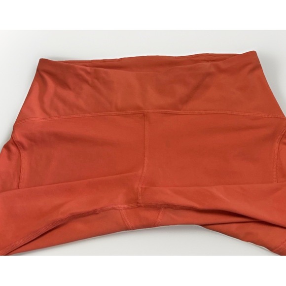 Lululemon‎ Sun Runner Crop Leggings Coral Color Running Yoga Active Sz 10 - Picture 5 of 9